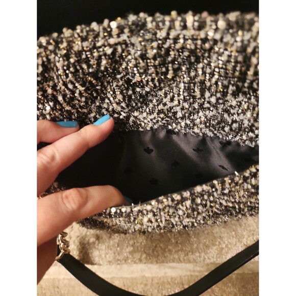 Kate Spade Black & Gold Tweed Quilted Tote Bag - Picture 4 of 11